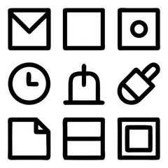 Social Media Icons — Monoline Series