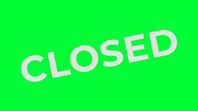 Animated sales banner video, closed on a green background