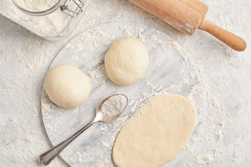 Dough for flammkuchen and lahmacun