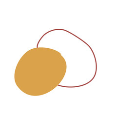 Abstract organic shape, hand drawn abstract art vector