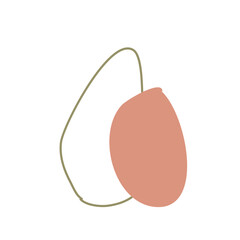 Abstract organic shape, hand drawn abstract art vector