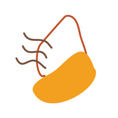 Abstract organic shape, hand drawn abstract art vector