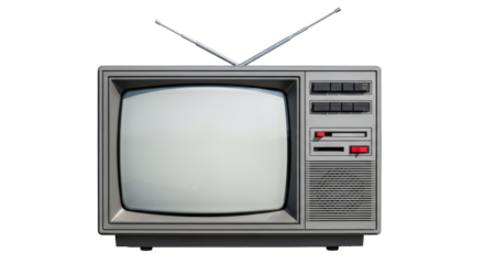 Isolated Retro Television Set