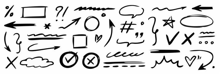 Hand drawn line chalk brush s...