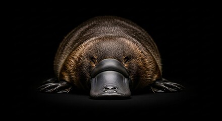 Obraz premium Unique-Platypus-Resting-Cinematic-Portrait
