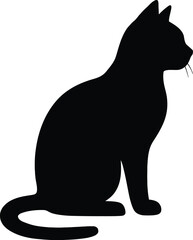 Black Cat Silhouette Vector Graphic Design