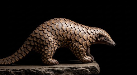 Obraz premium Armored-Pangolin-Standing-Cinematic-Portrait