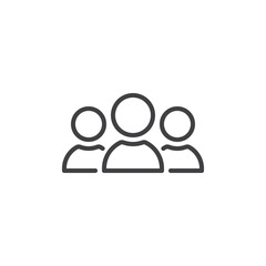 User group line icon
