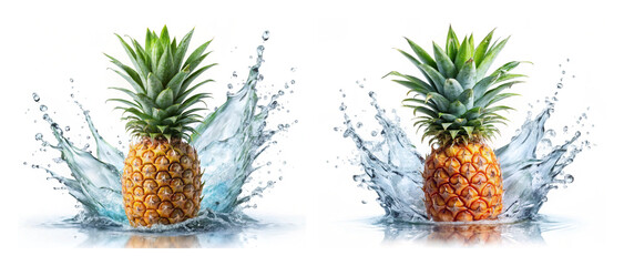 pineapple and water splash
