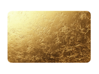 Gold rectangular plate, textured surface