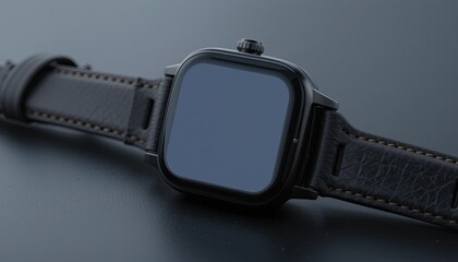wristwatch on black background