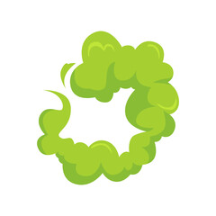 Cartoon Smoke and Toxic Gas Illustration
