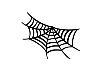 Spooky halloween old spider web 