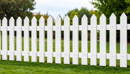 white fence and green grass
