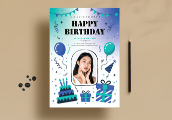 Happy Birthday Party Flyer Template