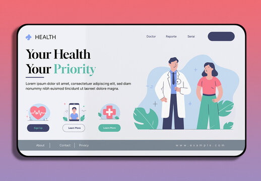 Medical Landing Page Header Kit