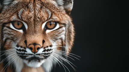 Obraz premium A mystical lynx with Viking runes embedded in its fur, ancient and powerful symbolism