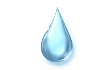 drop of water on a white background, PNG. High quality