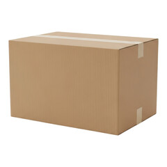 Cardboard box isolated on transparent background