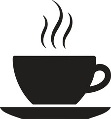 Coffee cup and mug silhouette icons, espresso, tea, takeout drinks, moka pot vector set, perfect for café, branding, menu design