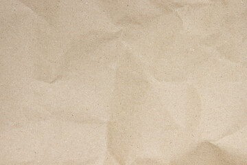 Old paper vintage texture surface for background. Brown paper crumpled texture, Cream color recycled kraft paper texture blank with copy space for text.