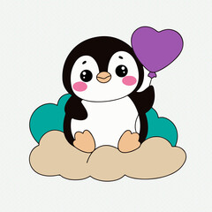 new style penguin sticker
