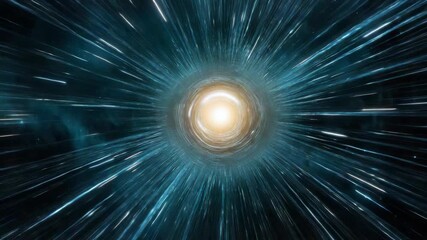 Vibrant cosmic explosion radiates light rays, creating motion and energy in swirling starburst - Powered by Adobe