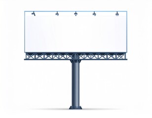 Obraz premium Blank billboard on a white background for advertising and marketing purposes