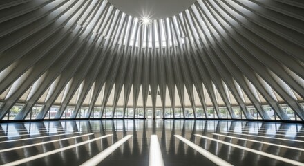 Geometric Skylight Architecture with Dramatic Light and Shadow Play