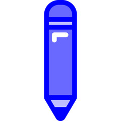 Blue Pencil Icon symbolizing writing ideas and creativity