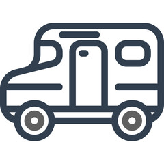 Modern camper van ready for adventure and exciting road trips