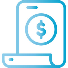 Mobile payment icon for finance app, modern digital banking