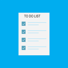 To do list, list planning concept for business