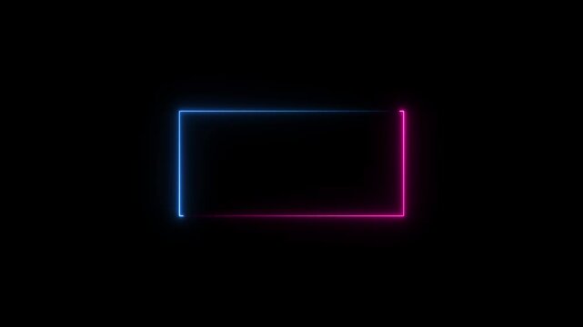 abstract neon seamless background red spectrum looped animation . ultraviolet light 4k Abstract back ground web neon box pattern LED screens projection illustration and seamless black background.