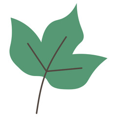 Obraz premium Cute Leaf Sticker