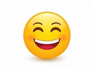 Cheerful Emoji Radiant Smile Expressing Joy and Happiness in Digital Communication