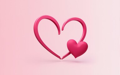 National pink day heart graphic design. High quality