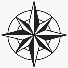 Obraz premium black and white compass