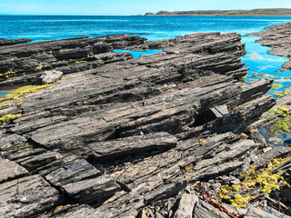 rocky shore of the Arctic Ocean without people