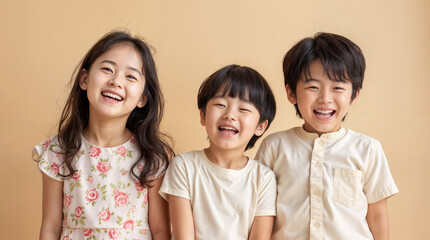 three children with bright smiles