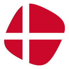 Flag of Denmark in Different Shapes | Flat Design Icon Collection
