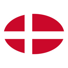 Flag of Denmark in Different Shapes | Flat Design Icon Collection