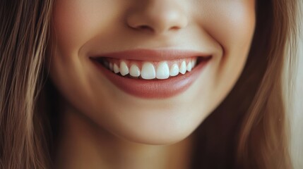 Obraz premium Young woman smiling indoors during daytime, cheerful mood