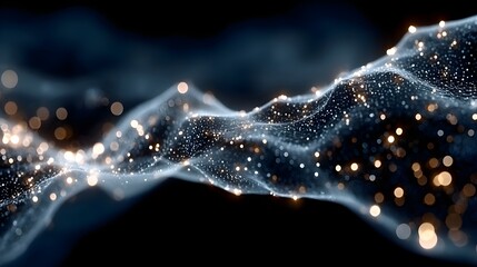 Blue technology background with network connections and digital data connection, web banner design for tech online site or social media promotion of product service on the dark blue background