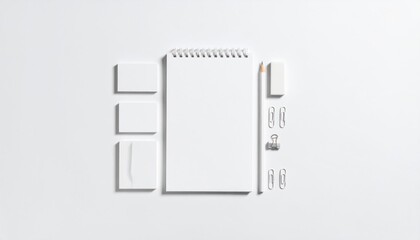 Flat lay of office supplies