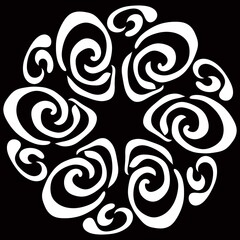 black and white floral pattern