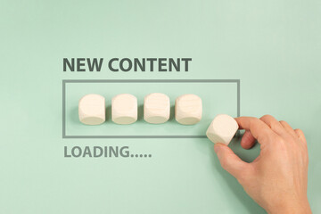 New content loading, fresh idea, social media concept, marketing strategy and development, communication, advertising and creativity