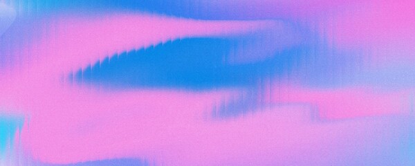 Abstract background of sparkling purple sky blue waves with streaks effect in the dark. Waved striped glass refraction.
