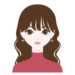 正面を向いた女性4