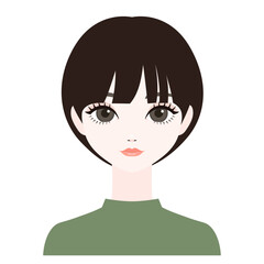 正面を向いた女性18